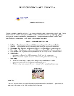 Seven Man Mechanics for SCFOA