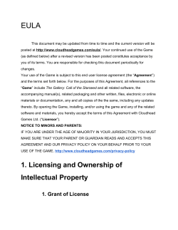 1. Licensing and Ownership of Intellectual Property