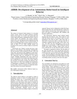 ARBIB: Development of an Autonomous Robot based on Intelligent