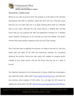 Individual Career Plan - University of Colorado Denver