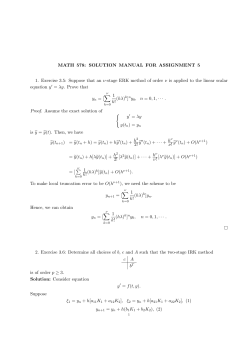 MATH 578: SOLUTION MANUAL FOR ASSIGNMENT 5 1. Exercise