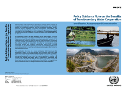 Policy Guidance Note on the Benefits of Transboundary