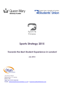 Paper for Sports Strategy Working Group, 1/12/10