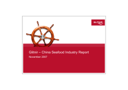 Glitnir &ndash; China Seafood Industry Report