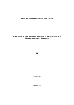 Intellectual Property Rights and the Game Industry