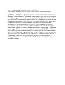 Agent-based modeling: from manifestos to manifestations