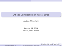 On the Coincidences of Pascal Lines