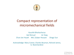 Compact representation of micromechanical fields