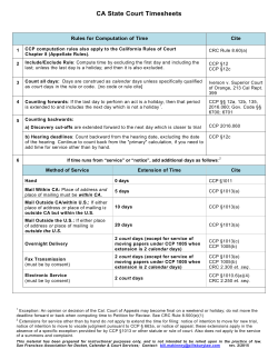 CA State Court Timesheets - National Docketing Association