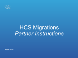 HCS Migrations Partner Instructions