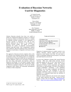 Evaluation of Bayesian Networks Used for Diagnostics