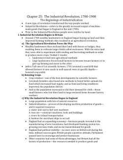 Ch. 25 Industrial Revolution