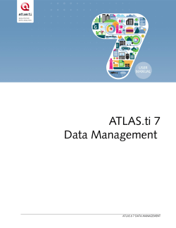 Data Management in ATLAS.ti 7.5 and higher