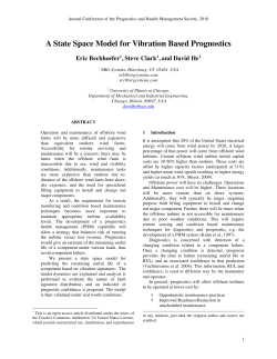 A State Space Model for Vibration Based Prognostics