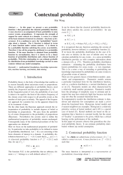 Contextual probability