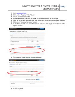 HOW TO REGISTER A PLAYER USING A DISCOUNT CODE