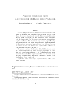 Negative conclusion cases: a proposal for likelihood ratio evaluation