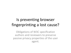 Is preventing browser fingerprinting a lost cause?