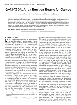 GAMYGDALA: an Emotion Engine for Games