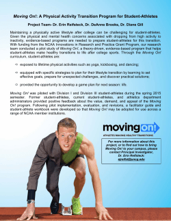 Moving On! : A Physical Activity Transition Program for