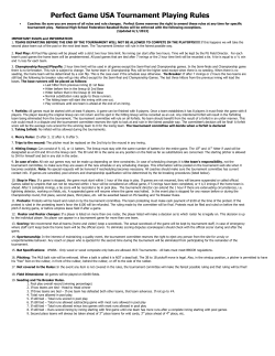 Perfect Game USA Tournament Playing Rules