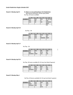 SM will be hosting on certain play dates