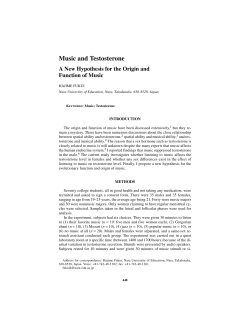 Music and Testosterone