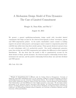 A Mechanism Design Model of Firm Dynamics: The Case of