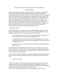 Quantifier Variance, Intensionality, and