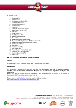 160106_ARU_Insurance_Registration_Player_Clearances_