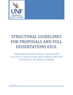 structural guidelines for proposals and full dissertations ed.d.