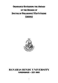 Approved Vide ECR No - Banaras Hindu University (BHU)