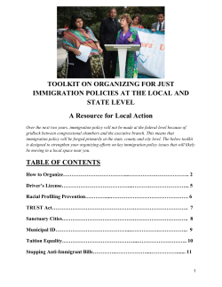 Local and State Immigration Toolkit