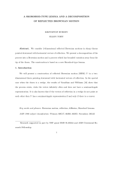 A SKOROHOD-TYPE LEMMA AND A DECOMPOSITION OF