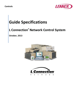 SPECS FOR LENNOX L Connection SYSTEM