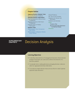 Decision Analysis