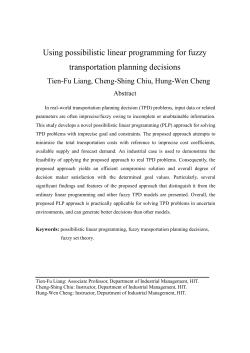 Using possibilistic linear programming to fuzzy transportation