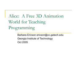 Alice Tutorial