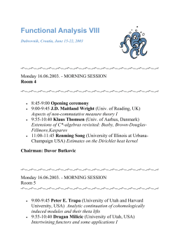 Functional Analysis VIII