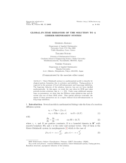 Global-in-time behavior of the solution to a Gierer