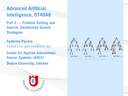 Uninformed Search Strategies - Centre for Applied Autonomous