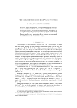 The Gelfand integral for multi-valued functions.