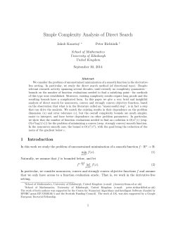 Simple Complexity Analysis of Direct Search