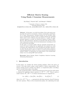 Efficient Matrix Sensing Using Rank-1 Gaussian