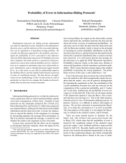 Probability of Error in Information-Hiding Protocols