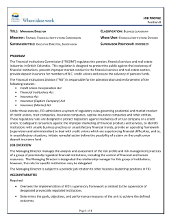 Supervisor title - BC Public Service