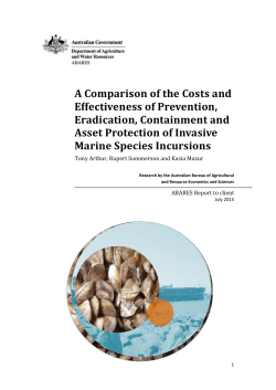 Comparison of the cost and effectiveness of prevention, eradication