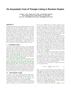 On Asymptotic Cost of Triangle Listing in Random Graphs