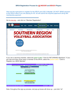 SRVA Registration Instructions for A5 Players