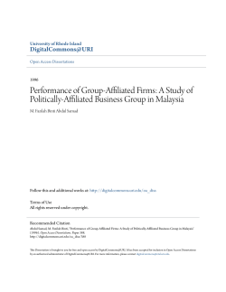 Performance of Group-Affiliated Firms